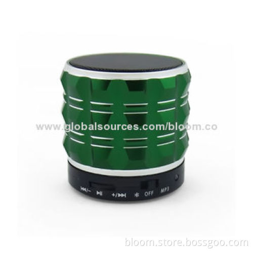 Handsfree Portable Bluetooth Speaker with Aux Input Jack, Made of Aluminum MaterialNew